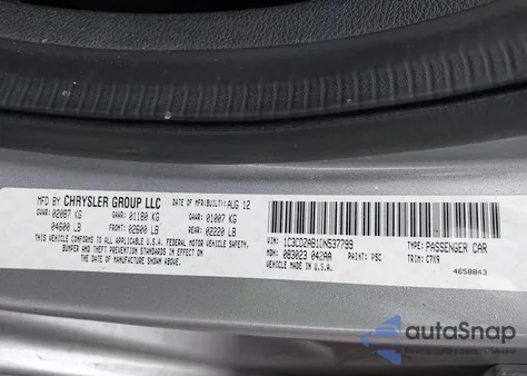 2013 Dodge Avenger Se z USA, uszkodzony, nr VIN 1C3CDZAB1DN537799